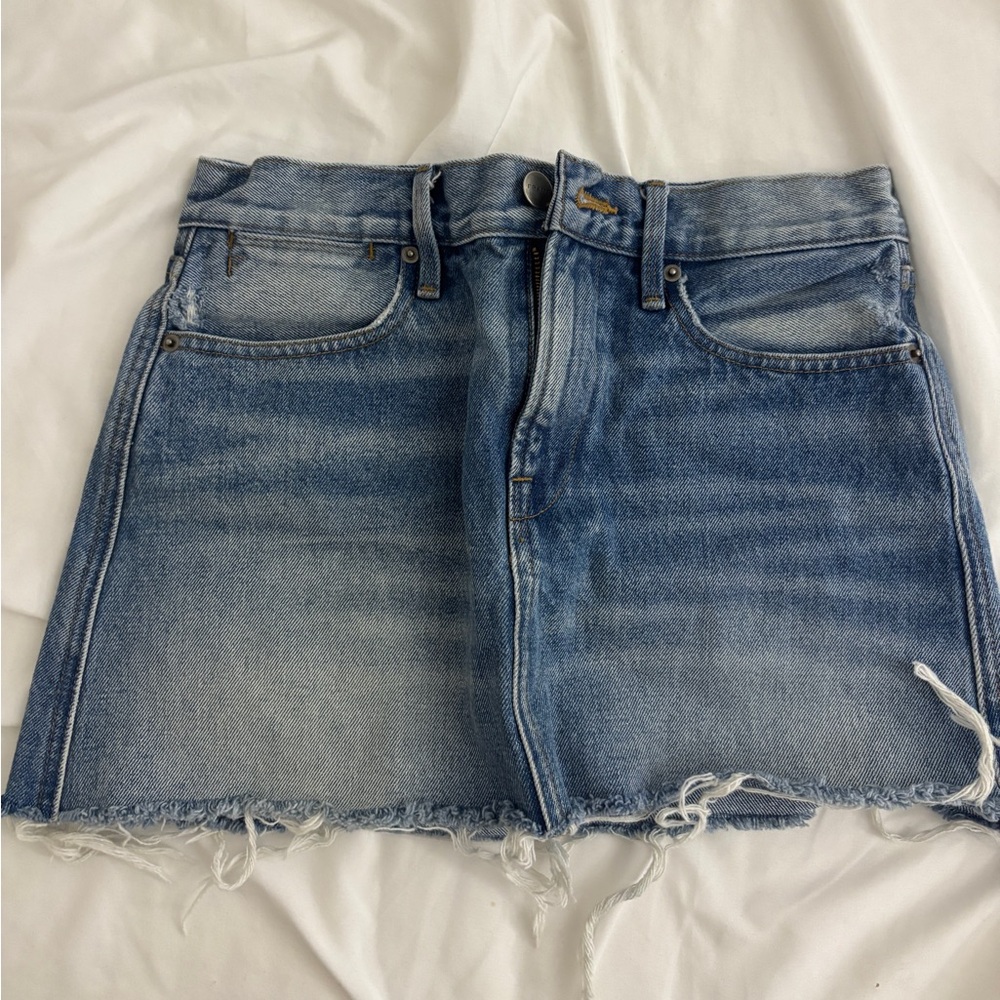 Frame Denim Blue Mini Skirt
